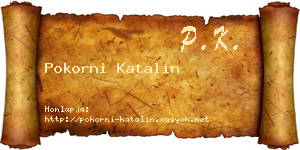 Pokorni Katalin névjegykártya
